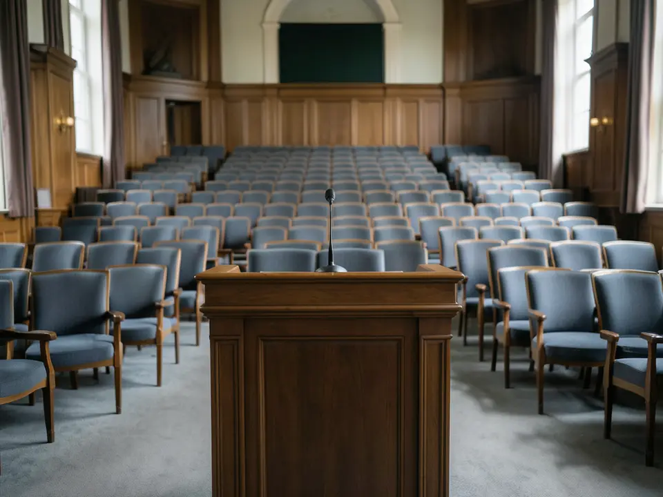 AI-generated editorial illustration for source event: Andy Burnham Likely to Be Britain's Next Prime Minister: An Old Test of Humility; not a documentary photograph