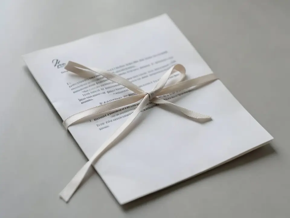 A formal petition document tied with a plain ribbon, representing the petition to King Charles that questions the legality of slavery under English law and UK’s responsibility for reparations. AI-generated editorial illustration; not a documentary photograph