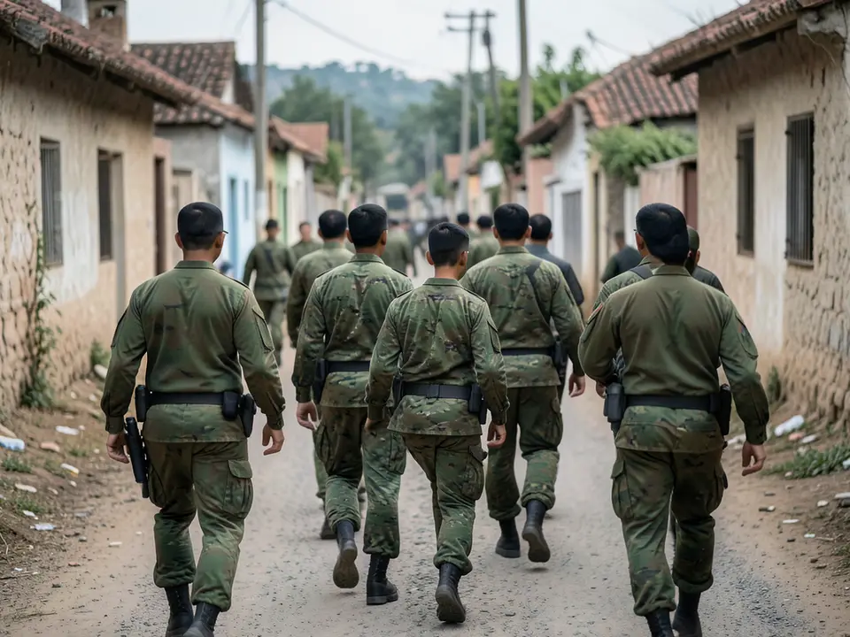 AI-generated editorial illustration for source event: Lebanese Army Deployment in Three Southern Villages Begins the Fragile Work of Peace; not a documentary photograph