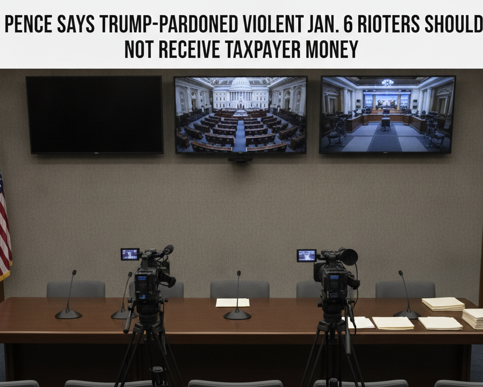 Pence Says Trump-Pardoned Violent Jan. 6 Rioters Should Not Receive Taxpayer Money