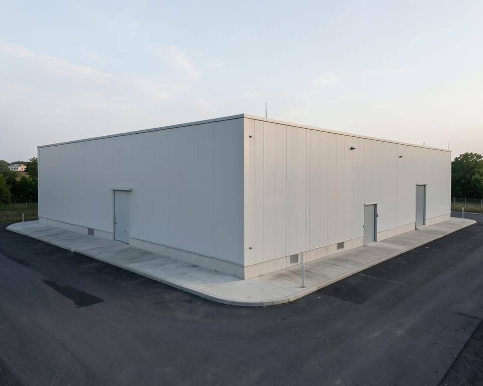 The plain exterior of a large, low-slung data center building, illustrating the reality that data centers will be built. AI-generated editorial illustration; not a documentary photograph